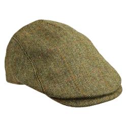 Casquette plate drivers en tweed - Berleigh - Laksen - XL (62 - 63 cm) / Vert
