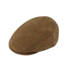 Casquette plate en tweed Rutland - Birch - Alan Paine - S (55 - 56 cm) / Marron