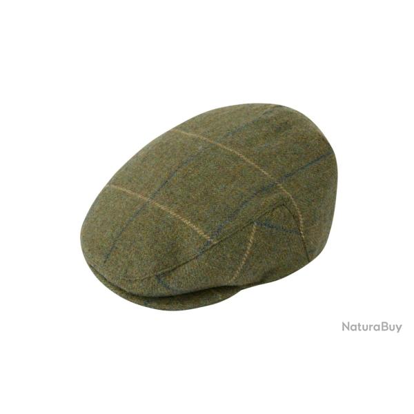 Casquette plate en tweed Surrey - Lovat Blue - Alan Paine - S (55 - 56 cm) / Vert