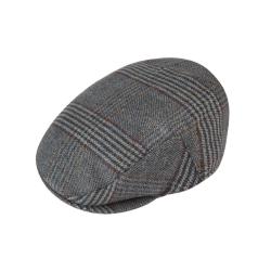 Casquette plate Surrey blue check - L (59 - 60 cm)