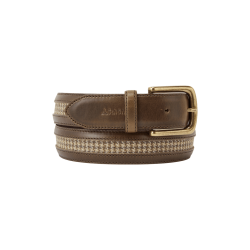 Ceinture cuir et tweed Hartington 2 coloris - S / Houndstone