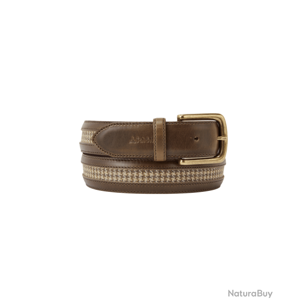 Ceinture cuir et tweed Hartington 2 coloris - S / Houndstone