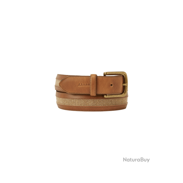 Ceinture cuir et tweed Hartington 2 coloris - M / Oak