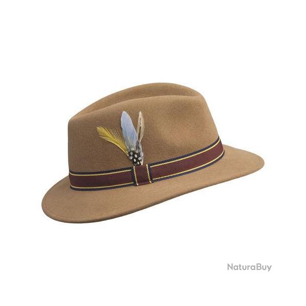 Chapeau feutre cashmere BRIXTON - Camel / L (59 cm)
