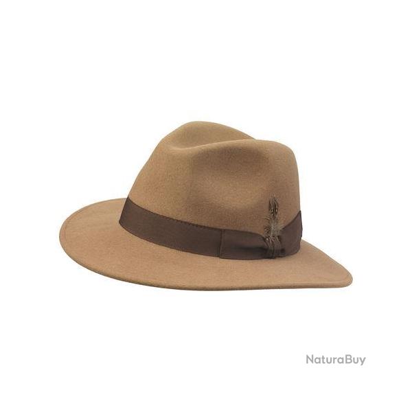 Chapeau feutre cashmere HERITAGE - Camel / XL (61 cm)