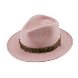 Chapeau richmond plume femme 2 coloris - M (57 cm) / Pink