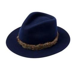 Chapeau richmond plume femme 2 coloris - L (59 cm) / Navy