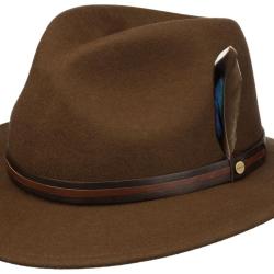 Chapeau Traveller Woolfelt dark toffee - XL (61 cm)
