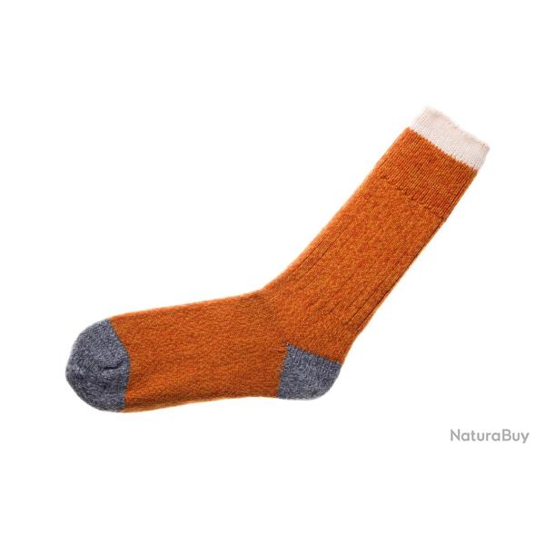 Chaussettes alpaga m�lange orange - 39 - 43