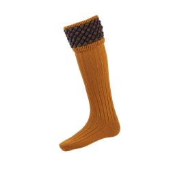 Chaussettes ANGUS ochre + garters - Ochre / 39/41