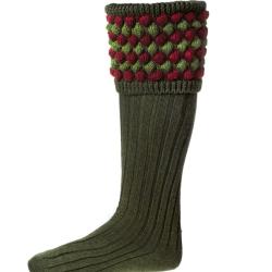 Chaussettes ANGUS spruce + garters - Spruce / 45/48