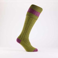 Chaussettes avec Garters Byron 3 coloris - 40 - 42 / Sage damson