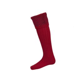 Chaussettes BOUGHTON brick red/navy + garters - 39/41 / Brick red / Navy