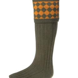 Chaussettes CHESSBOARD brachen ochre - Brachen ochre / 39/41