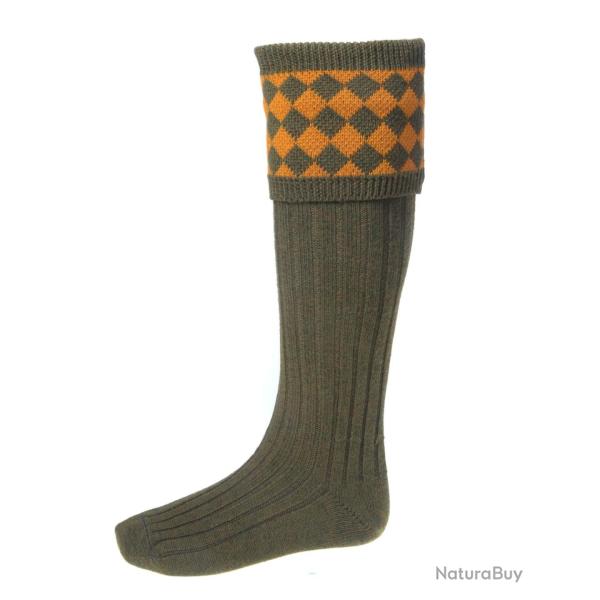 Chaussettes CHESSBOARD brachen ochre - Brachen ochre / 39/41