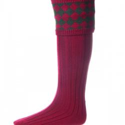 Chaussettes CHESSBOARD brick red spruce - Brick red spruce / 39/41