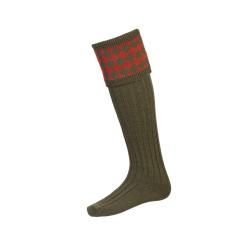 Chaussettes CHESSBOARD spruce chestnut - Spruce chestnut / 39/41