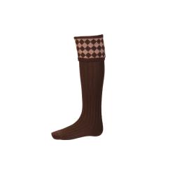 Chaussettes CHESSBOARD walnut/bison - Walnut / Bison / 42/44