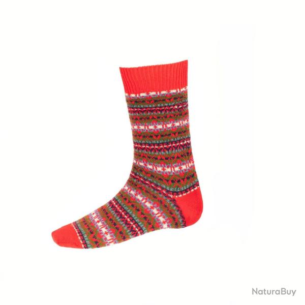 Chaussettes FAIRISLE tartan red - Tartan red / 45/48