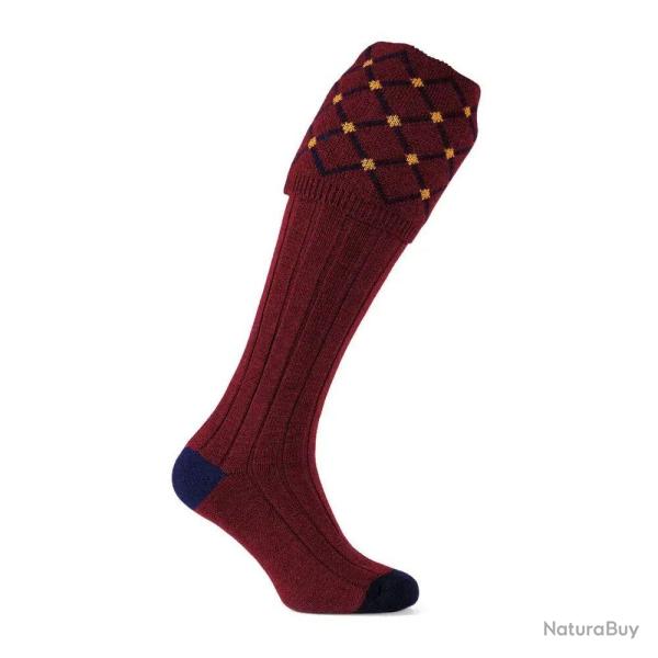 Chaussettes Regent burgundy avec garters - 40 - 42