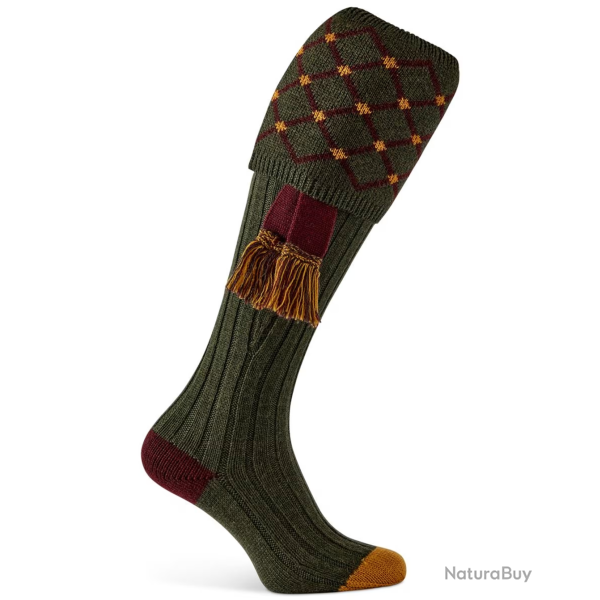 Chaussettes Regent hunter avec garters - 40 - 42 / Vert