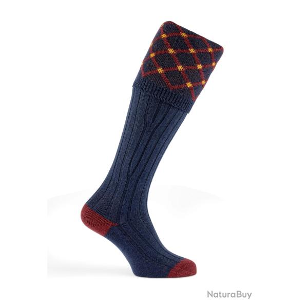 Chaussettes de chasse Regent avec garters - Navy - Pennine - 40 - 42 / Bleu