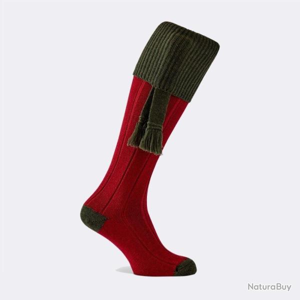 Chaussettes Royale deep red avec garters - 43 - 45
