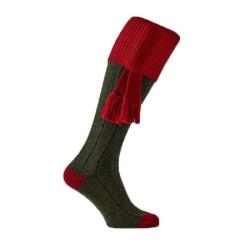 Chaussettes Royale hunter deep red avec garters - 40 - 42