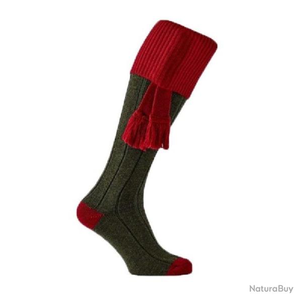 Chaussettes Royale hunter deep red avec garters - 40 - 42