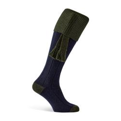 Chaussettes Royale navy avec garters - 40 - 42