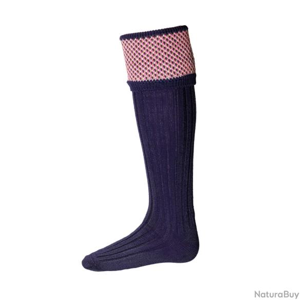 Chaussettes TAYSIDE + garters navy - navy / 42/44