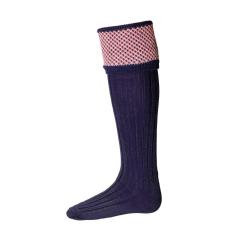 Chaussettes TAYSIDE + garters navy - navy / 45/48