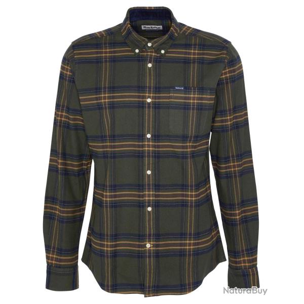Chemise tailored en tartan pour Homme Portdown - Olive - Barbour - M / Multicolore
