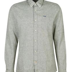 Chemise tailored lin coton Nelson bleached olive - S