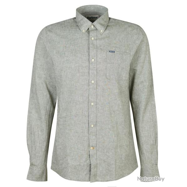 Chemise tailored lin coton Nelson bleached olive - L