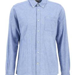 Chemise tailored lin coton Nelson blue - XL