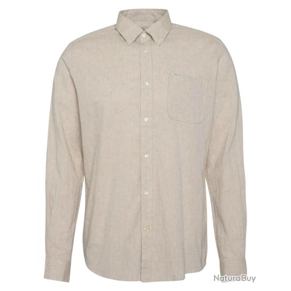 Chemise tailored lin coton Nelson stone - S