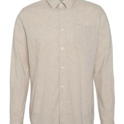 Chemise tailored lin coton Nelson stone - M