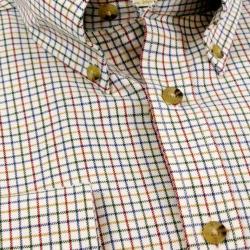 Chemise tattersall mini plum coton laine - 3XL