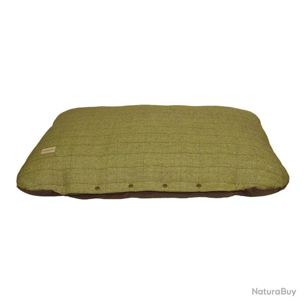 Coussins tweed green check pour chien 2 tailles - M (95 x 65 cm)