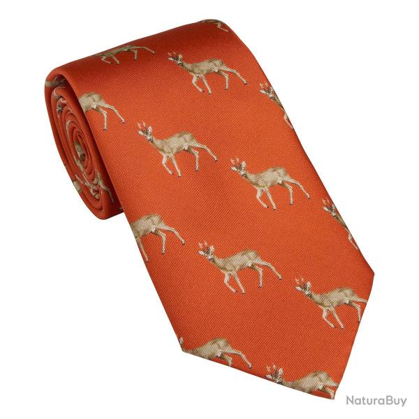 Cravates en soie motif Brocard - 4 coloris - Laksen - Orange