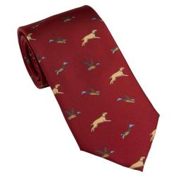 Cravates en soie motif Game - 4 coloris - Laksen - Rouge