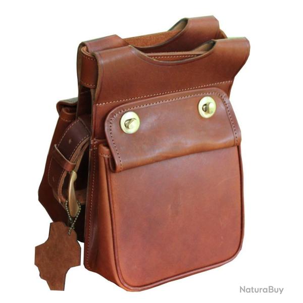 Doubles-sacoches � cartouches en cuir - CE84 - Chasse El�gance
