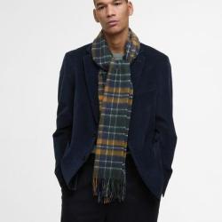 Echarpe laine et cachemire 7 tartans - Forest / Bronze brown