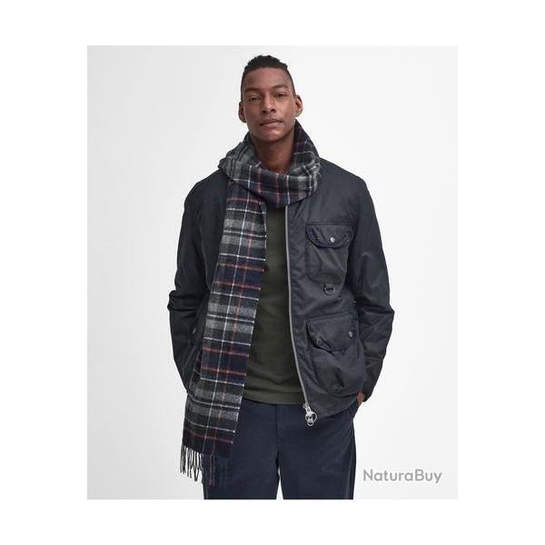 Echarpe laine et cachemire 7 tartans - Navy / Dark ginger