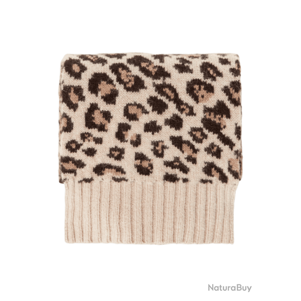 Echarpe l�opard camel