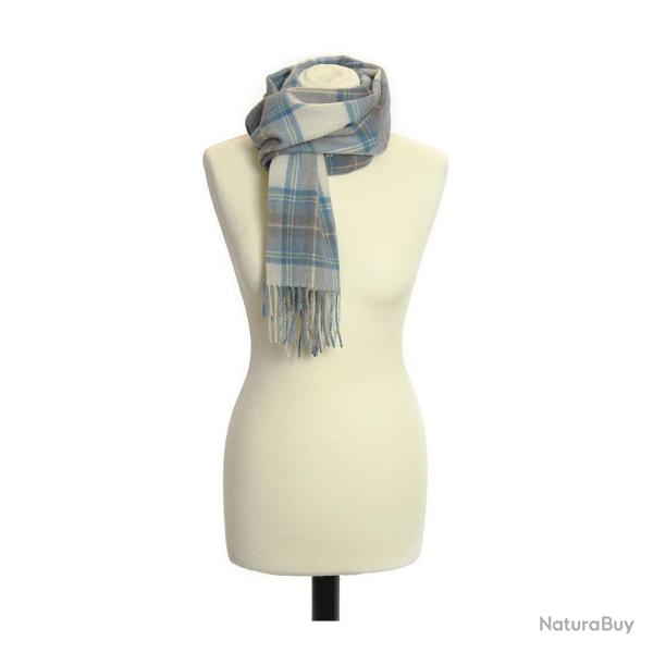 Echarpe tartan en laine - Muted Blue Dress Stewart - Tweedmill - Plaid