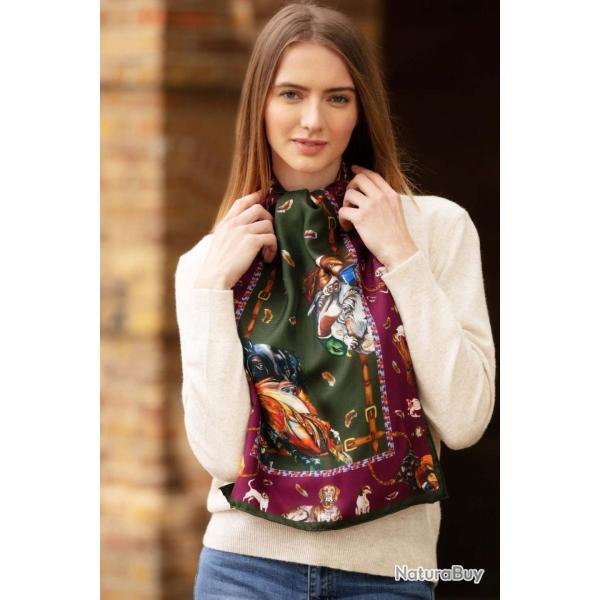 Foulard classic its a dog life hunter green oxblood