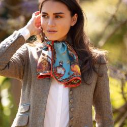 Foulard &eacute;troit Heads or Tails Duck egg blue