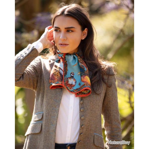 Foulard �troit Heads or Tails Duck egg blue